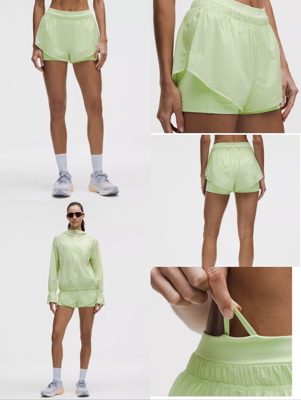 Translucent 2-in-1 High-Rise Short 3" NWT SZ XXS/2 Lemongrass **Sold Out Online*